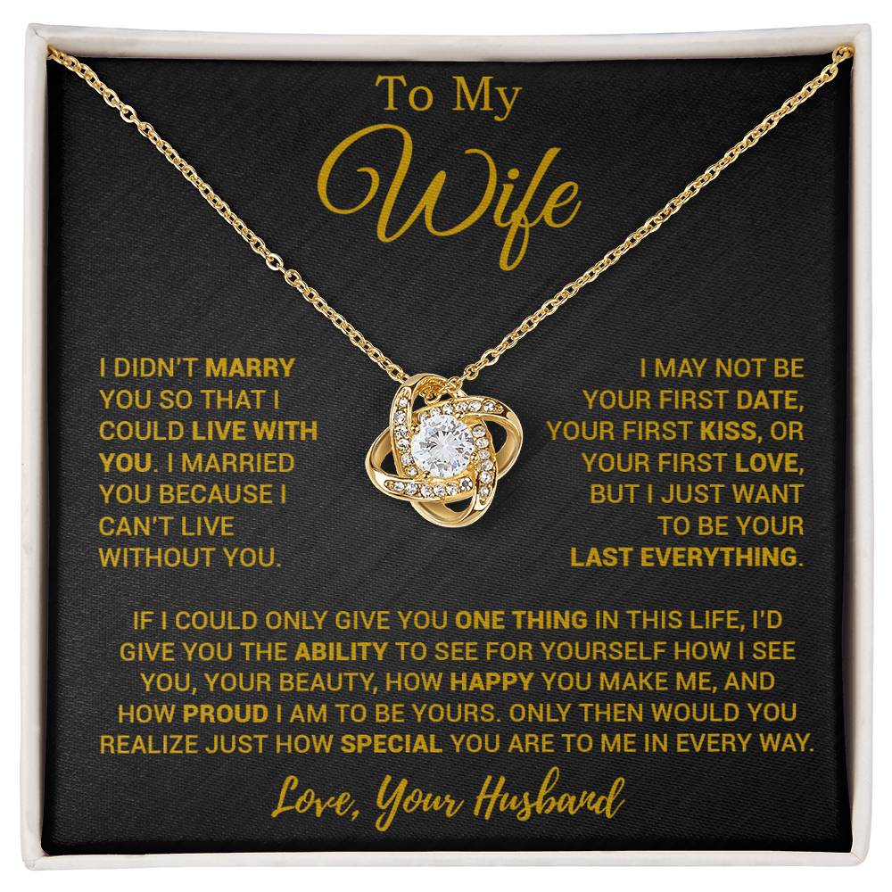 To My Wife Necklace, Gift For Wife, Anniversary Gift For Wife, Necklace For Wife 27_3_Gold