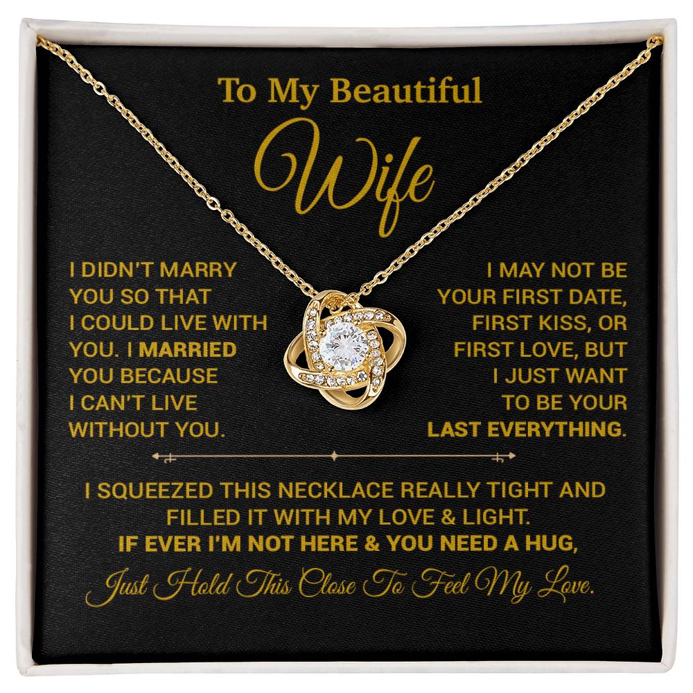 To My Wife Necklace, Christmas Gifts For Women, Anniversary Gift For Wife 9_9_Gold
