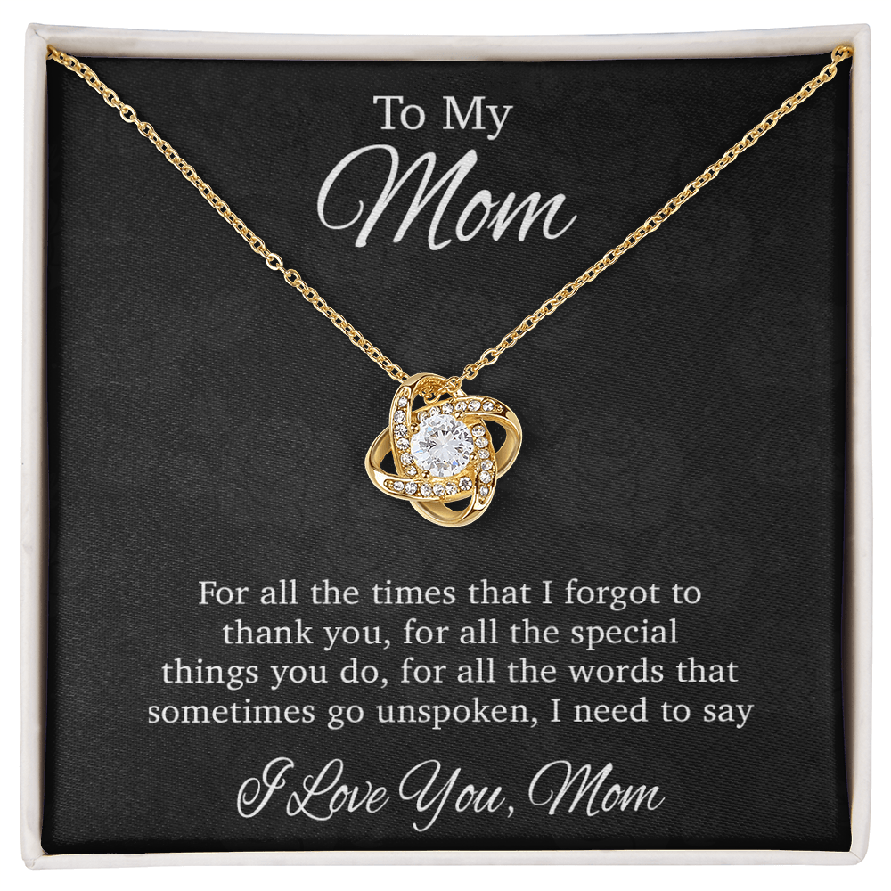 To My Mom Necklace, Gift For Mom From Daughter, Mother's Day Gifts