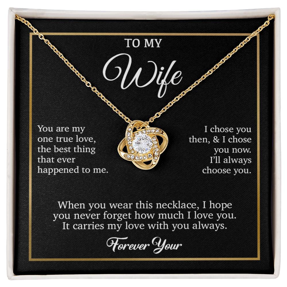 To My Wife Necklace, Gift For Wife, Anniversary Gift For Wife, Necklace For Wife 14_8_Black