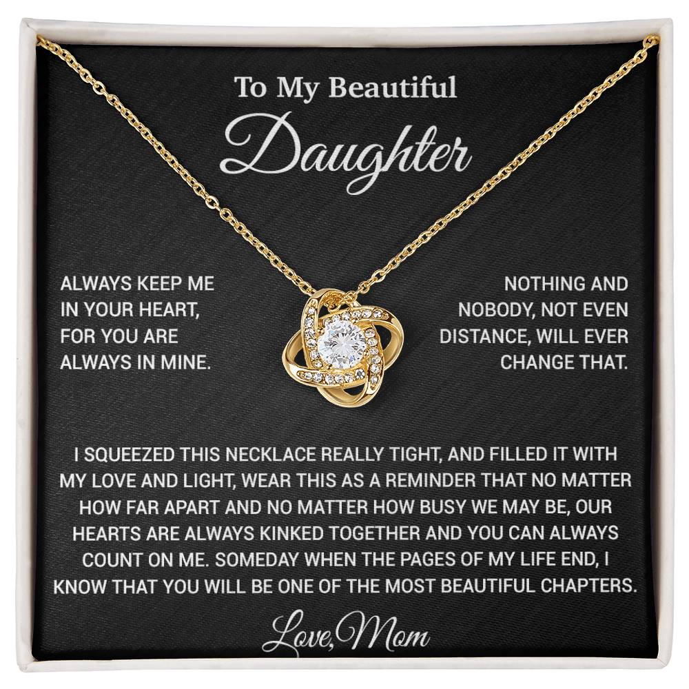 To My Daughter Necklace, Daughter Mother Necklace, Daughter Gift From Mom 9_6_Black