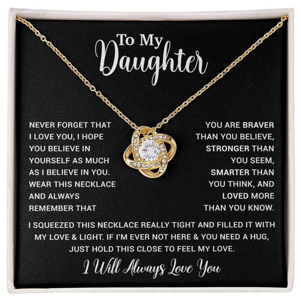 To My Daughter Necklace Gift for Daughter from Dad,Daughter Father Necklace 16_4_Black