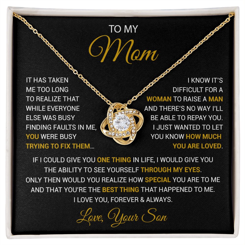 To My Mom Necklace, Mama, Gift From Son For Birthday, Mother 's Day Gift