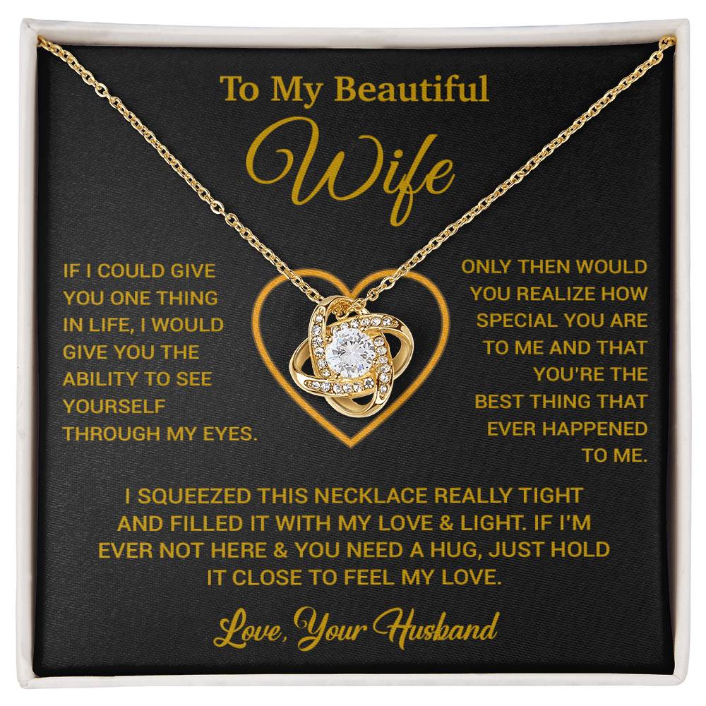 To My Wife Necklace, Gift For Wife, Anniversary Gift For Wife, Necklace For Wife 26_5_Gold
