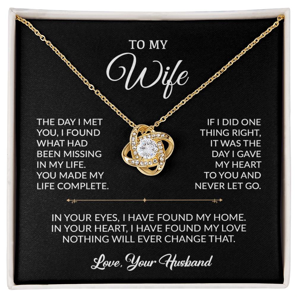 To My Wife Necklace, Gift For Wife, Anniversary Gift For Wife, Necklace For Wife 9_9_Black