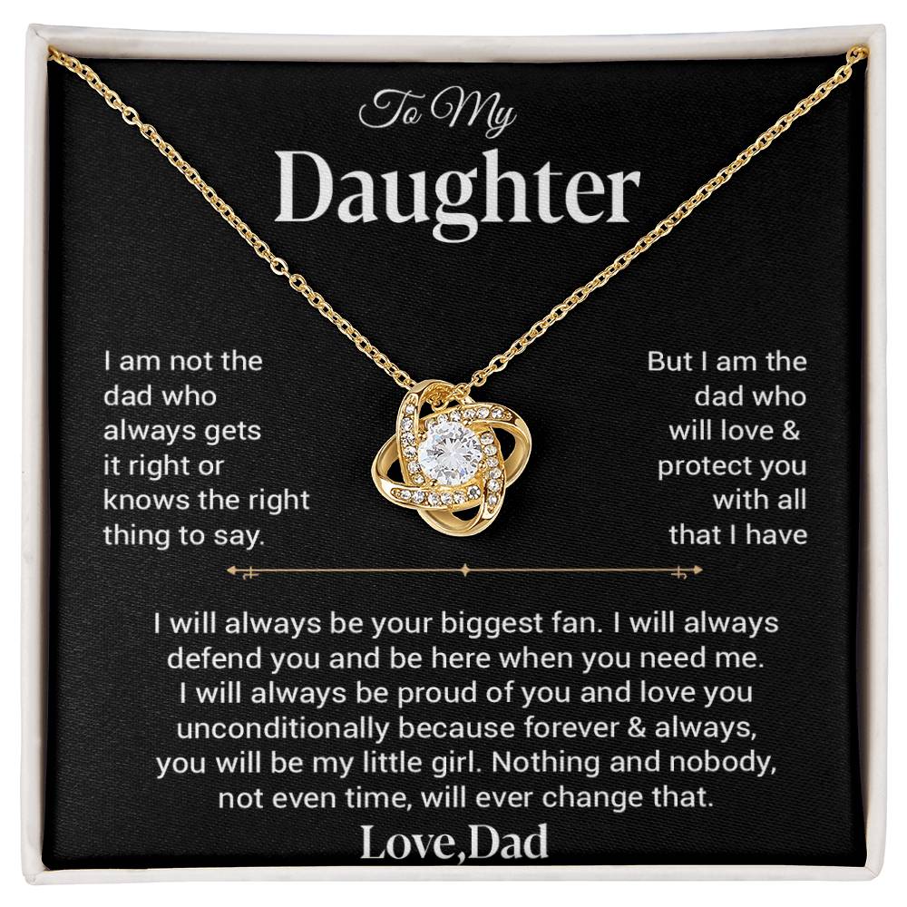 To My Daughter Necklace, Gift for Daughter from Dad, Father Daughter Necklace 21_11_Black