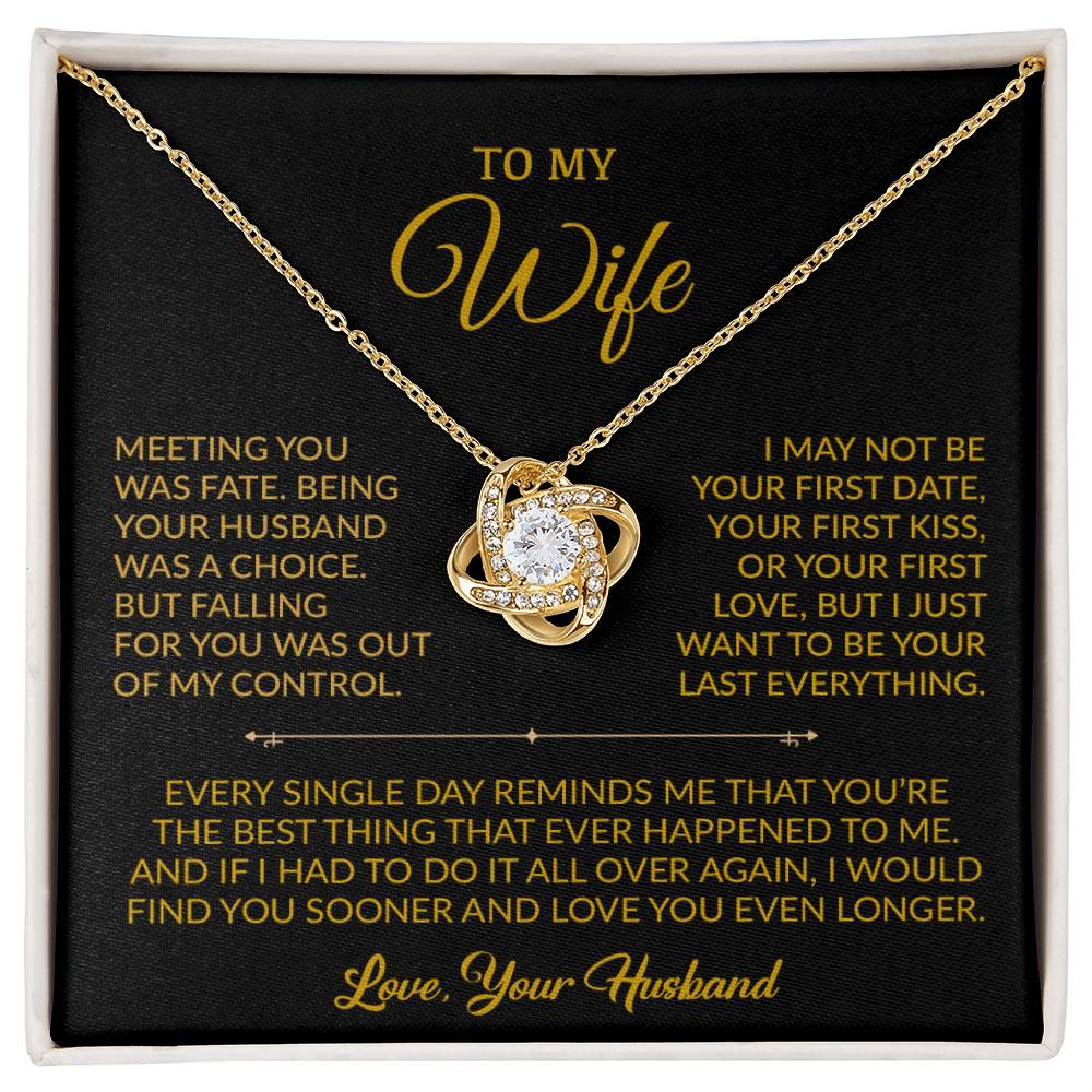 To My Wife Necklace, Gift For Wife, Anniversary Gift For Wife, Necklace For Wife 6_9_Gold
