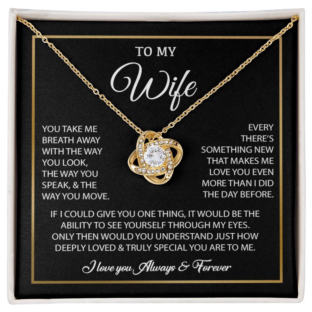To My Wife Necklace, Gift For Wife, Anniversary Gift For Wife, Necklace For Wife 25_7_Black