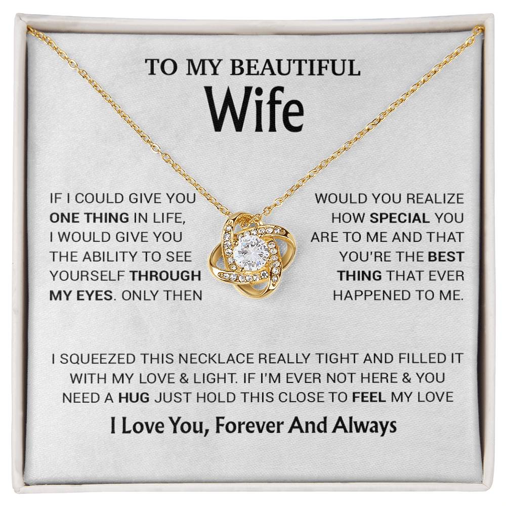 To My Wife Necklace, Christmas Gifts For Wife, Anniversary Cute Gift For Wife_23_8_White