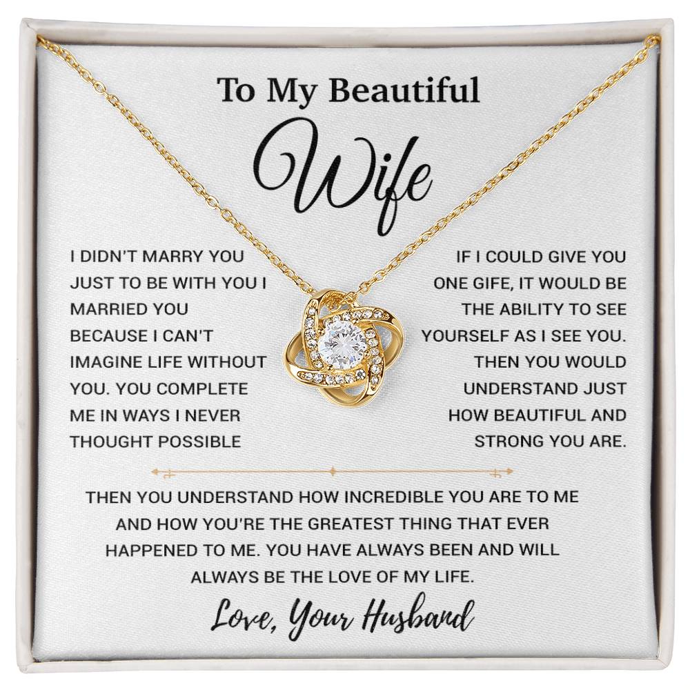 To My Wife Necklace, Christmas Gifts For Women, Anniversary Gift For Wife 11_9_White
