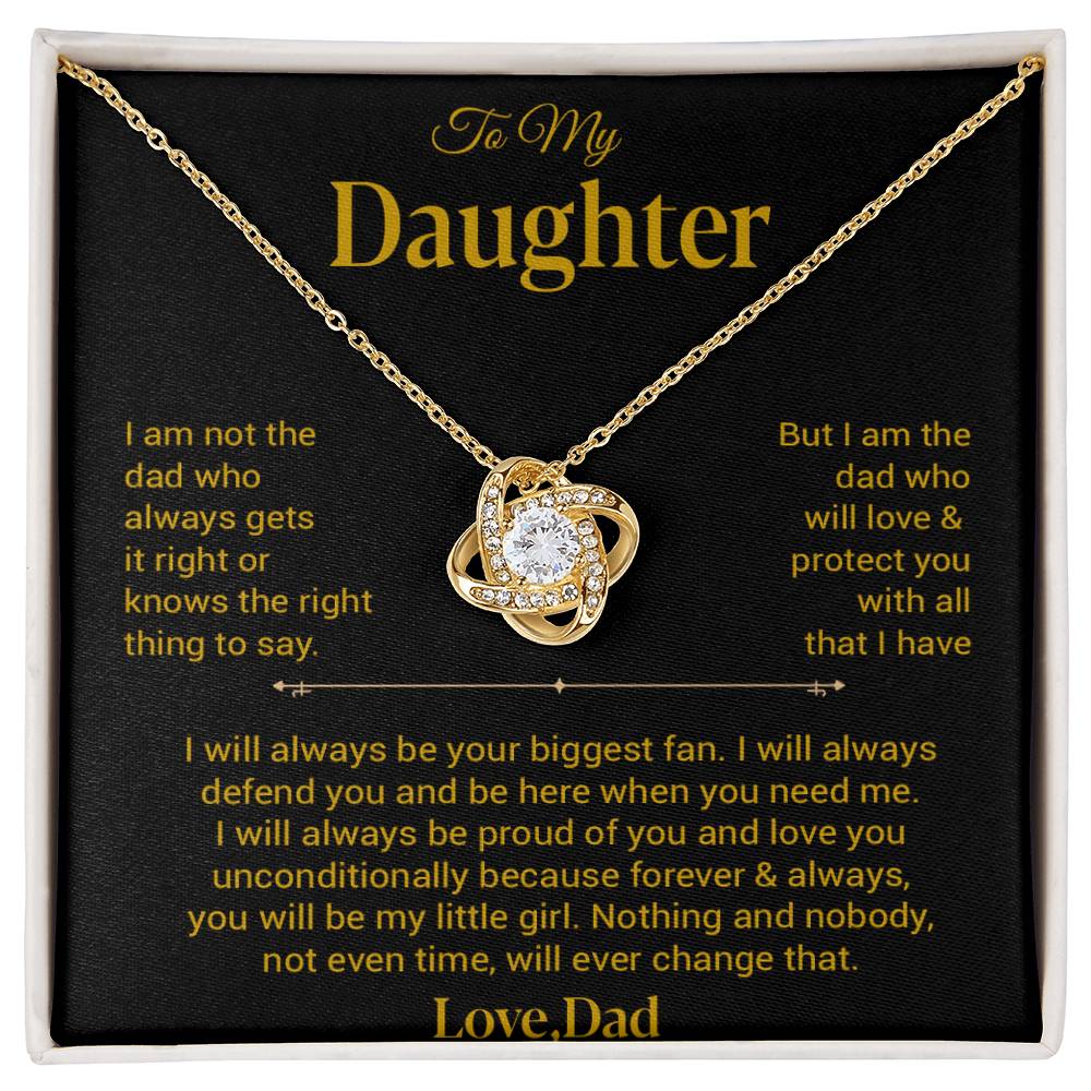 To My Daughter Necklace, Gift for Daughter from Dad, Father Daughter Necklace 21_11_Gold