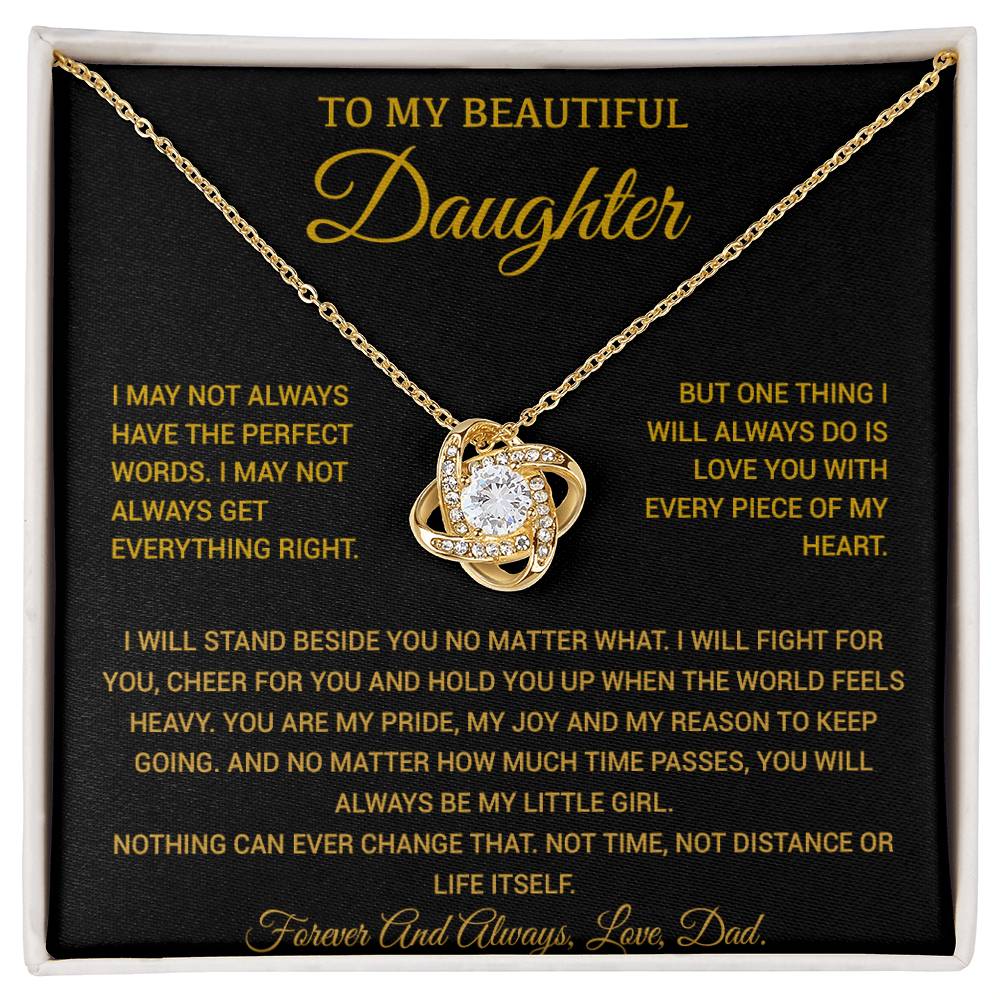 To My Daughter Necklace, Daughter Father Necklace, Daughter Gift From Dad 17_11_Gold