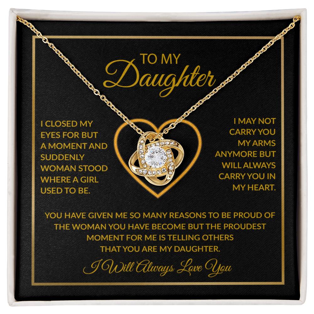 To My Daughter Necklace, Gift for Daughter from Dad, Daughter Father Necklace 27_11_Gold