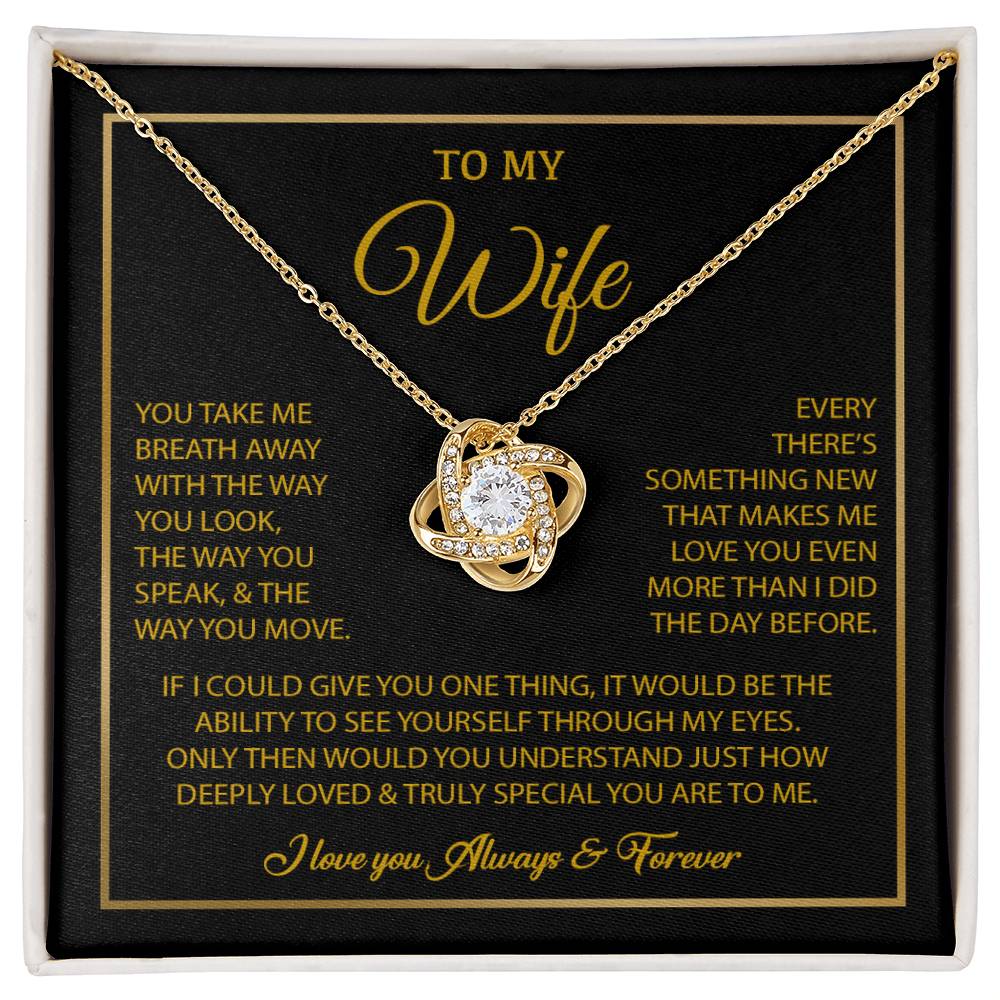 To My Wife Necklace, Gift For Wife, Anniversary Gift For Wife, Necklace For Wife 25_7_Gold