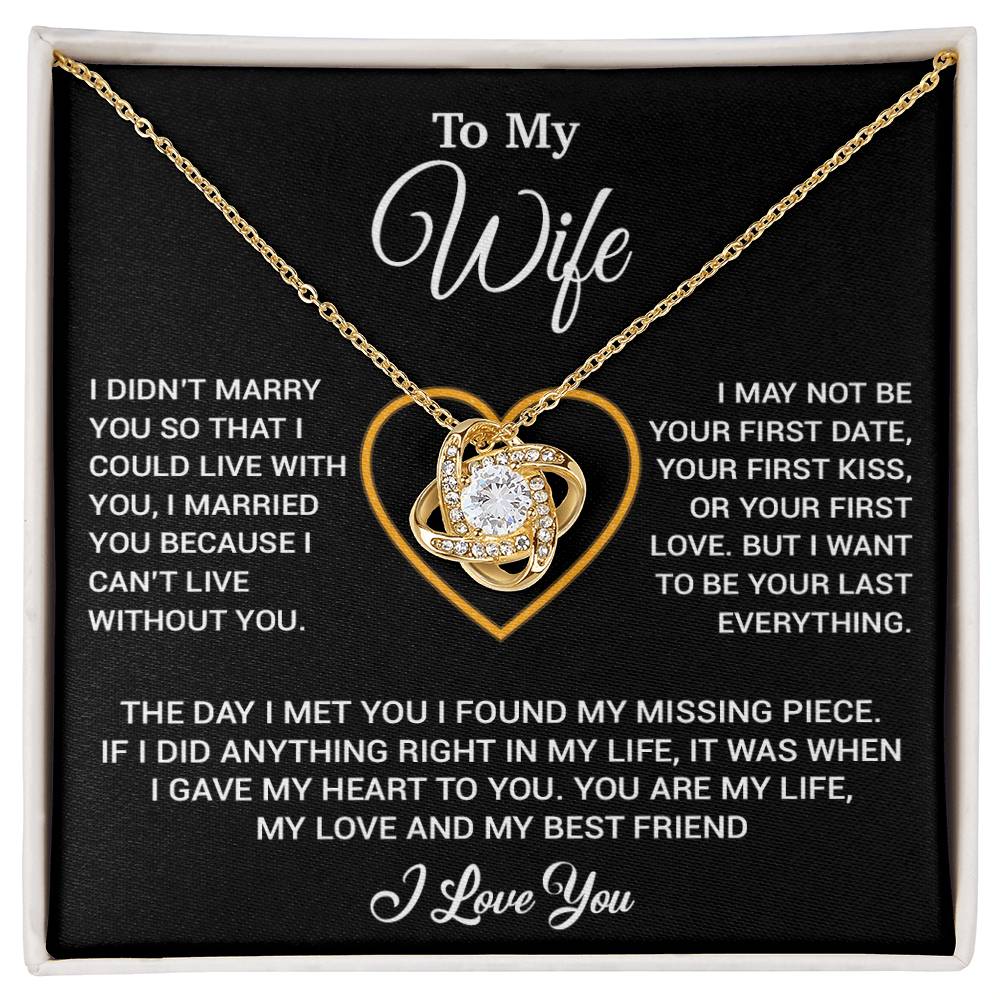To My Wife Necklace, Christmas Gifts For Women, Anniversary Gift For Wife 18_12_Black