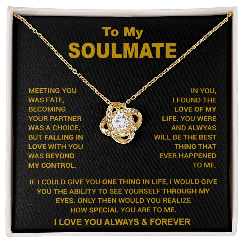 To My Soulmate Necklace, Soulmate Gift, Gift For Girlfriend, Christmas Gift 10_12_Gold