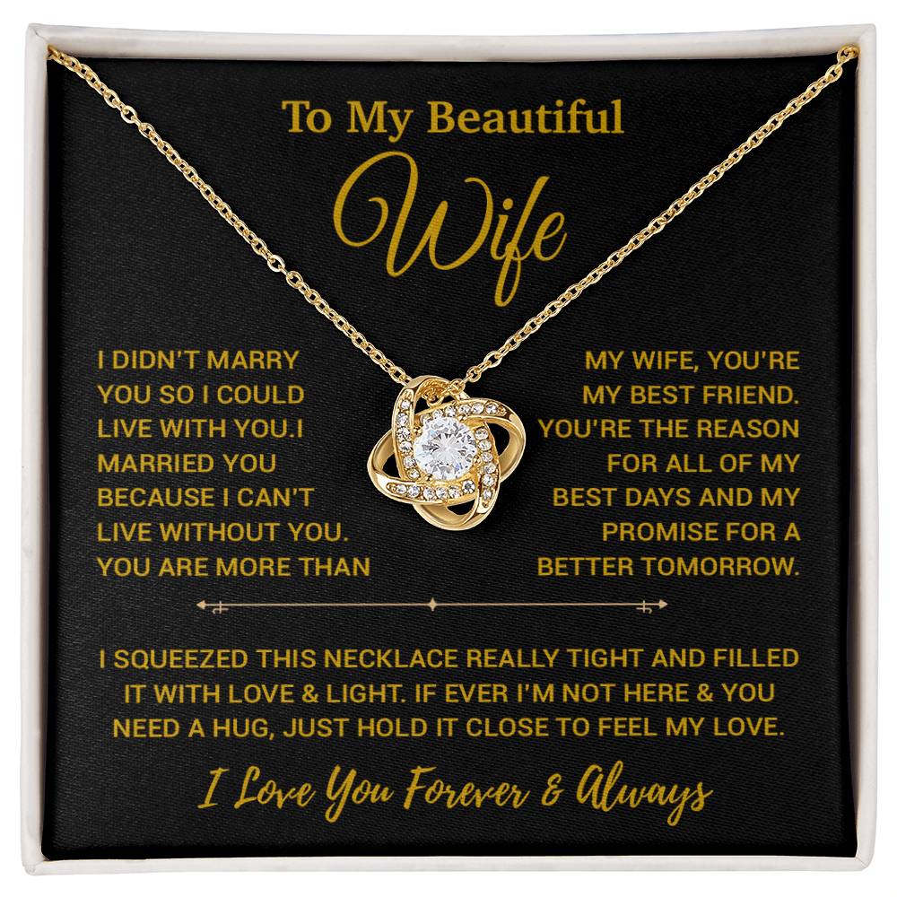 To My Wife Necklace, Vanlentines Gifts For Women, Anniversary Gift For Wife 15_1_Gold