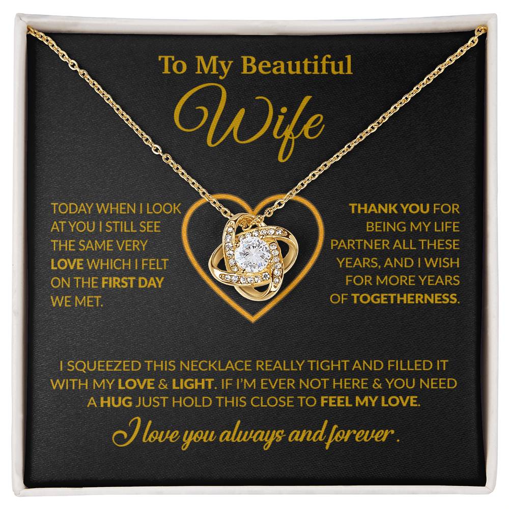 To My Wife Necklace, Christmas Gifts For Women, Anniversary Gift For Wife 9_12_Gold