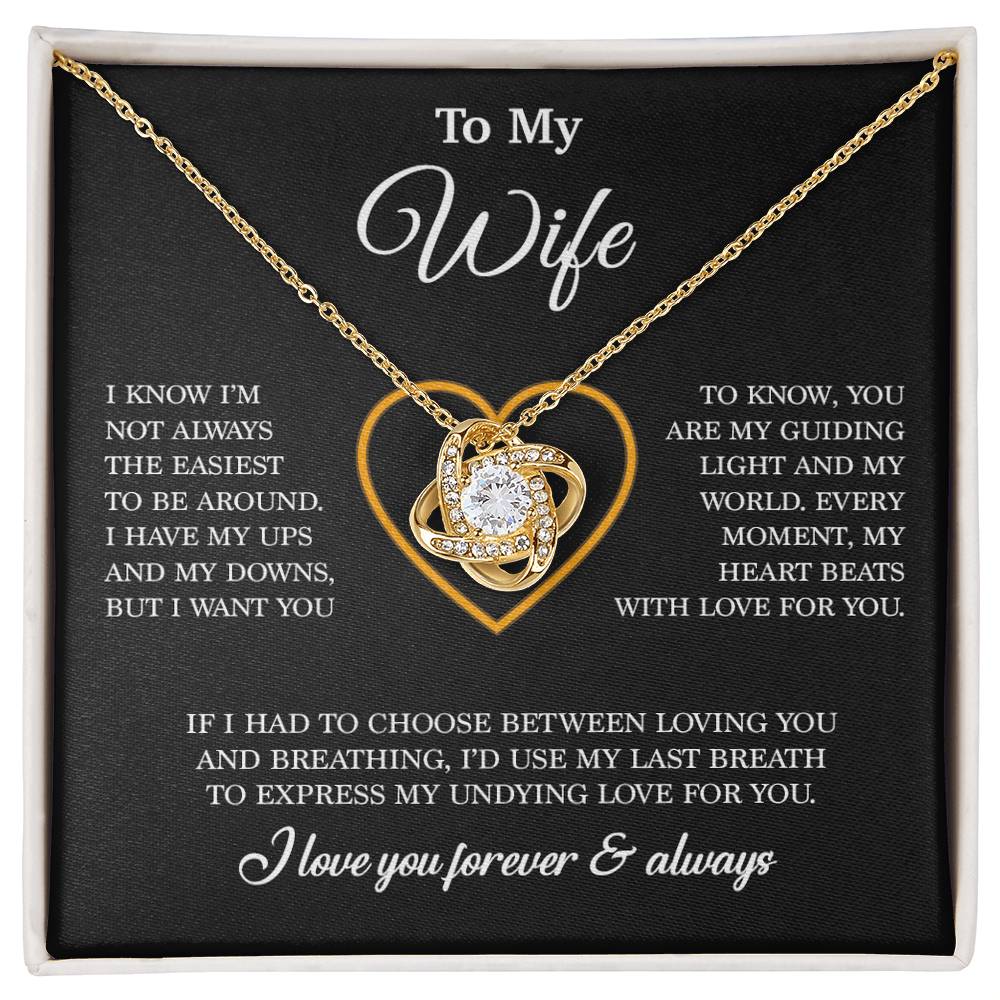 To My Wife Necklace, Gift For Wife, Anniversary Gift For Wife, Necklace For Wife 12_3_Black