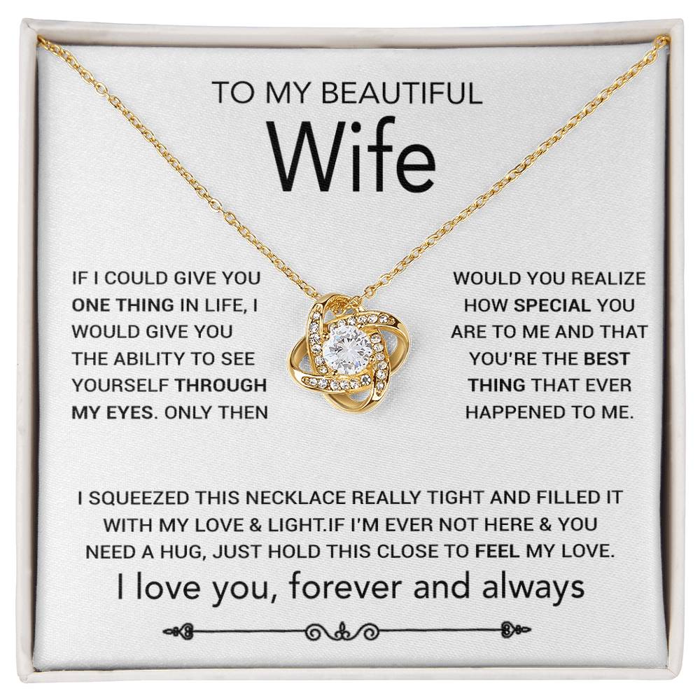 To My Wife Necklace, Christmas Gifts For Women, Anniversary Gift For Wife 8_10_White