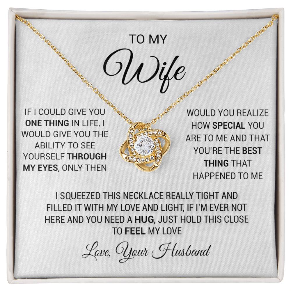 To My Wife Necklace, Gift For Wife, Anniversary Gift For Wife, Christmas Gift 1_5_White