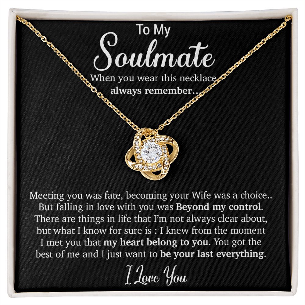 To My Soulmate Necklace, Anniversary Gift, Sentimental Gift, Soulmate Jewelry
