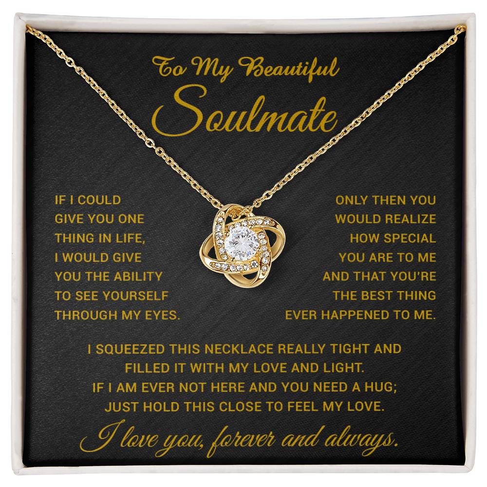 To My Soulmate Necklace, Gift For Soulmate, Anniversary Gift, Birthday Gift 30_4_Gold