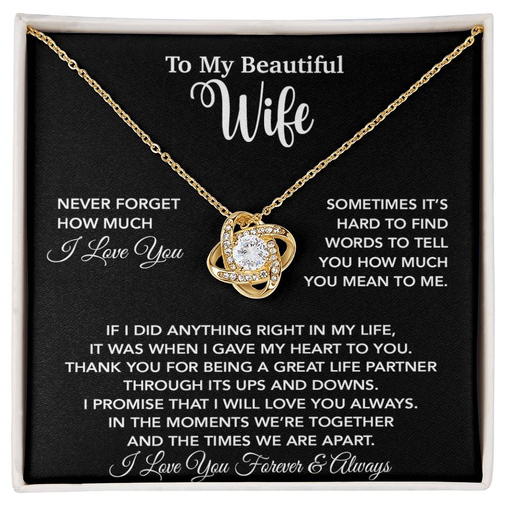 To My Wife Necklace, Christmas Gifts For Wife, Anniversary Cute Gift For Wife_Black_25_9