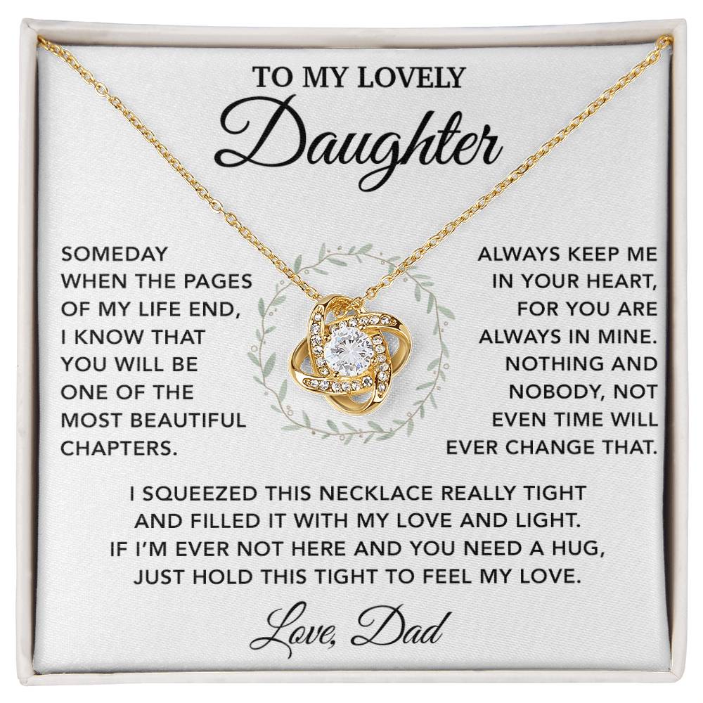 To My Daughter Necklace, Gift for Daughter from Dad, Father Daughter Necklace 6_10