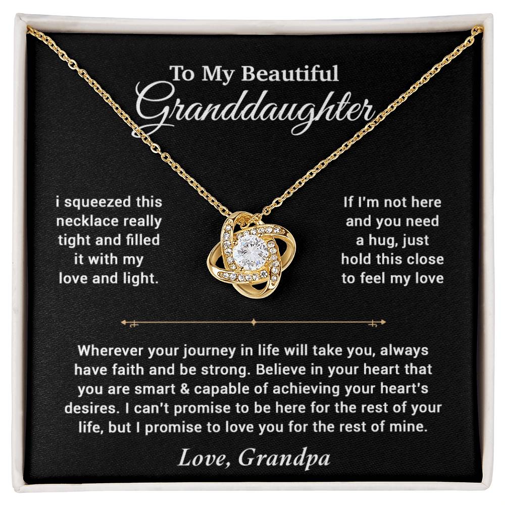 To My Granddaughter Necklace, Birthday Gift For Granddaughter, Birthday Gifts 11_6_Black