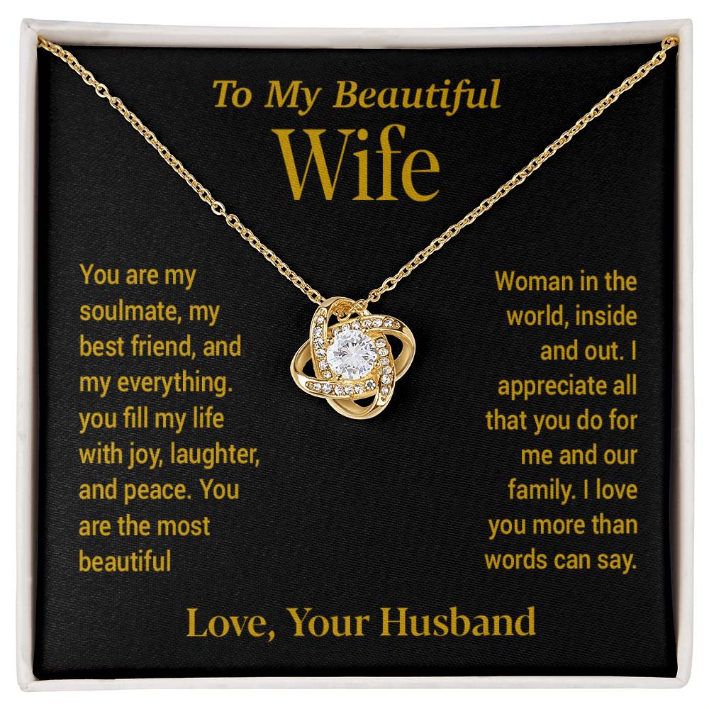 To My Wife Necklace, Gift For Wife, Anniversary Gift For Wife, Christmas Gift 22_11_Gold