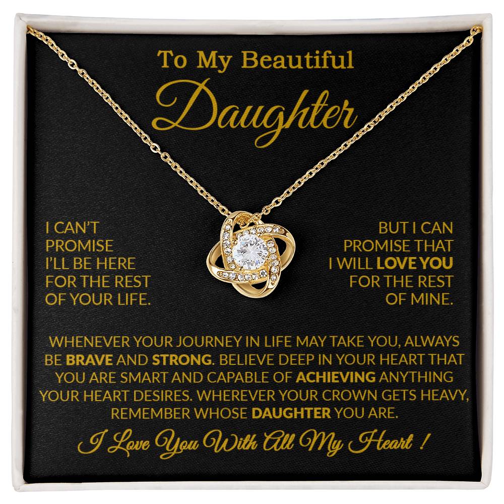 To My Daughter Necklace Gift From Dad, Daughter Gift, Father Daughter Necklace 16_9_Gold