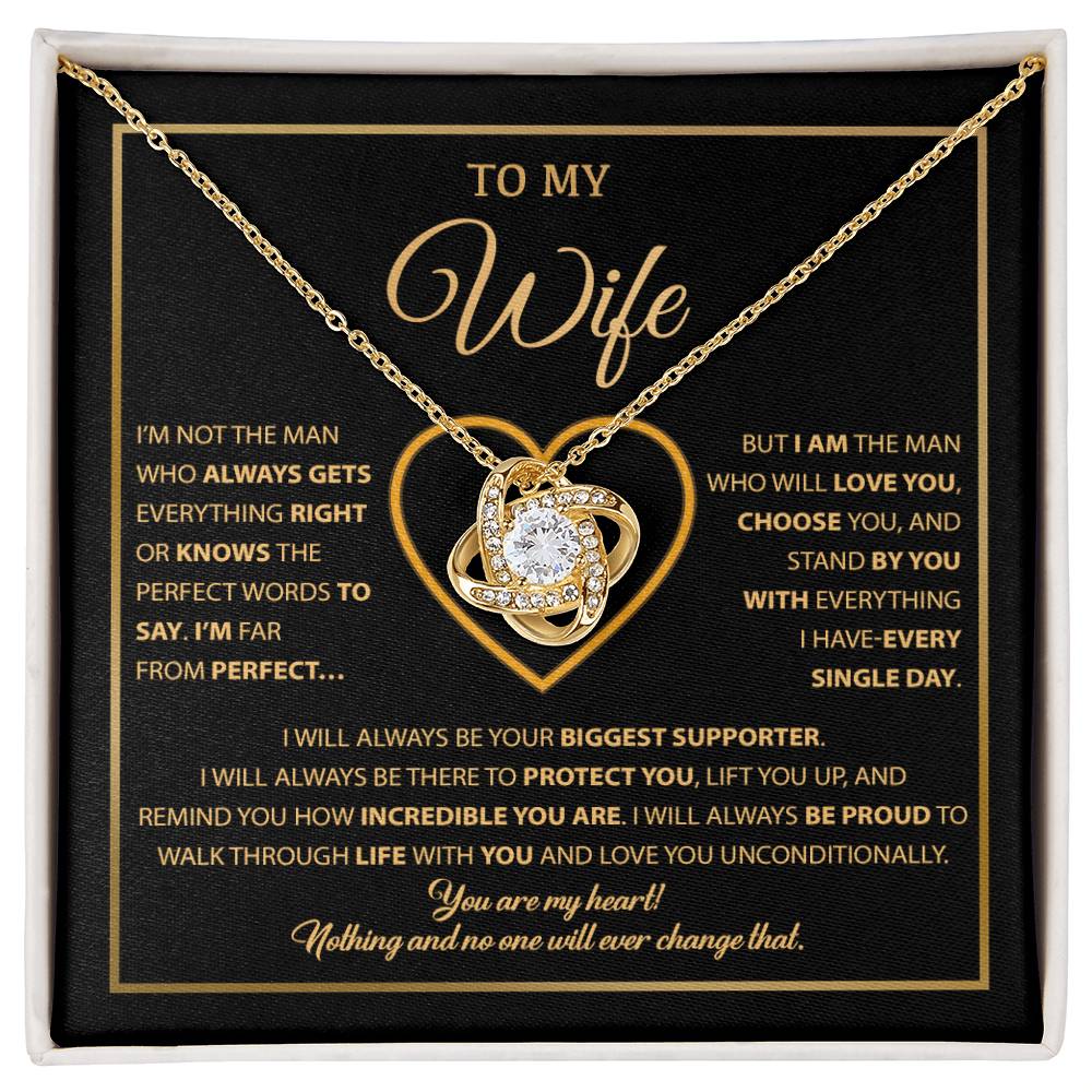 To My Wife Necklace, Gift For Wife, Anniversary Gift For Wife, Necklace For Wife 15_1_Gold