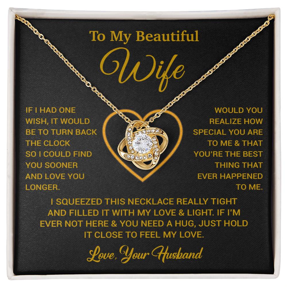 To My Wife Necklace, Gift For Wife, Anniversary Gift For Wife, Necklace For Wife 28_5_Gold