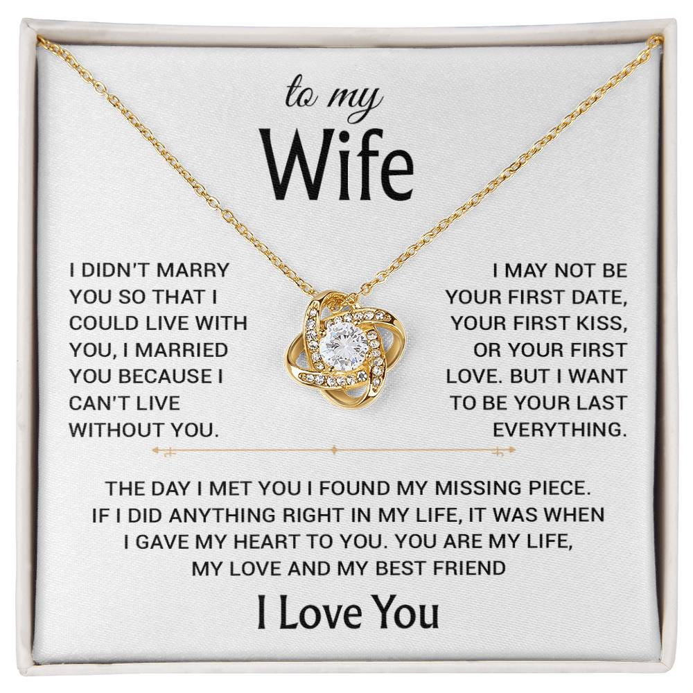 To My Wife Necklace, Christmas Gifts For Women, Anniversary Gift For Wife 16_12_White