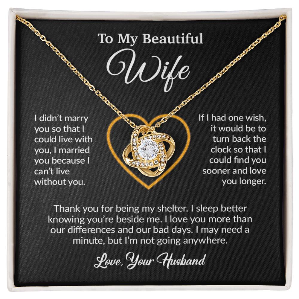 To My Wife Necklace, Gift For Wife, Anniversary Gift For Wife, Necklace For Wife 13_6_Black