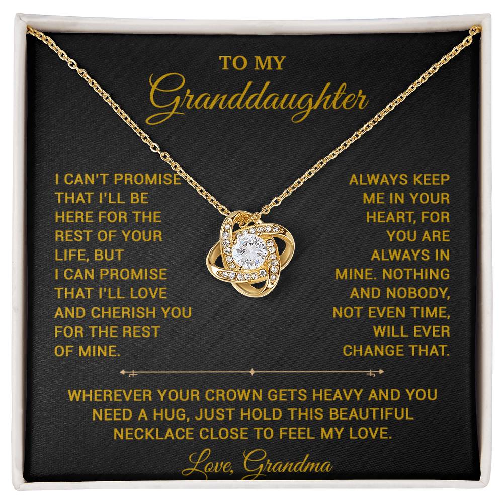 To My Granddaughter Necklace, Granddaughter Gift from Grandma, Christmas Gift 20_8_Gold