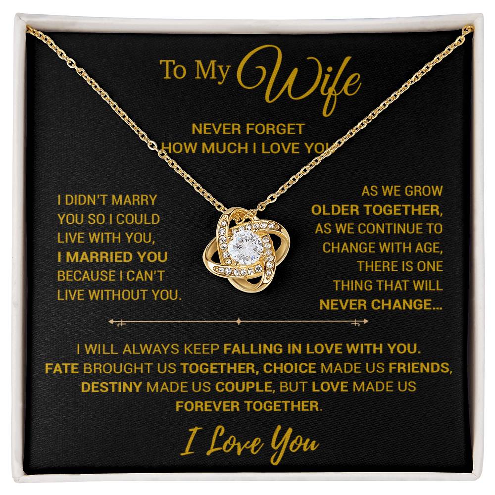 To My Wife Necklace, Christmas Gifts For Women, Anniversary Gift For Wife 20_10_Gold