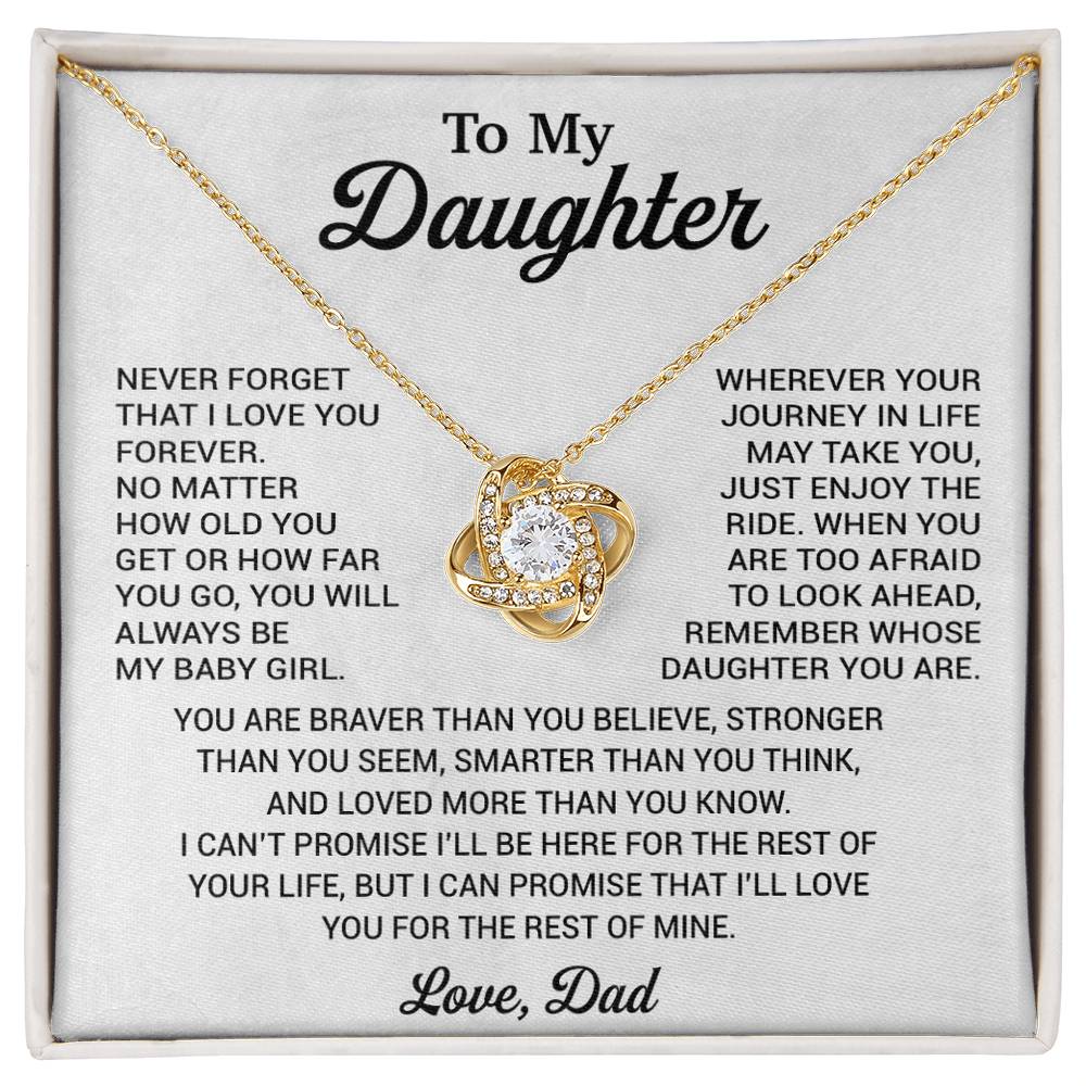 To My Daughter Necklace, Daughter Father Necklace, Daughter Gift From Dad 20_8_White