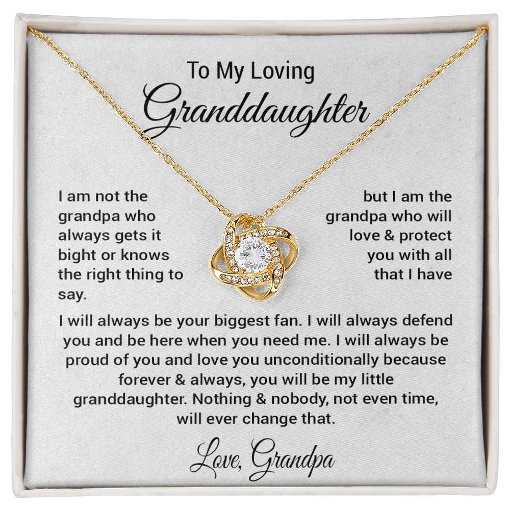 To My Granddaughter Necklace, Xmas Birthday Gift For Granddaughter from Grandpa 1_11_White