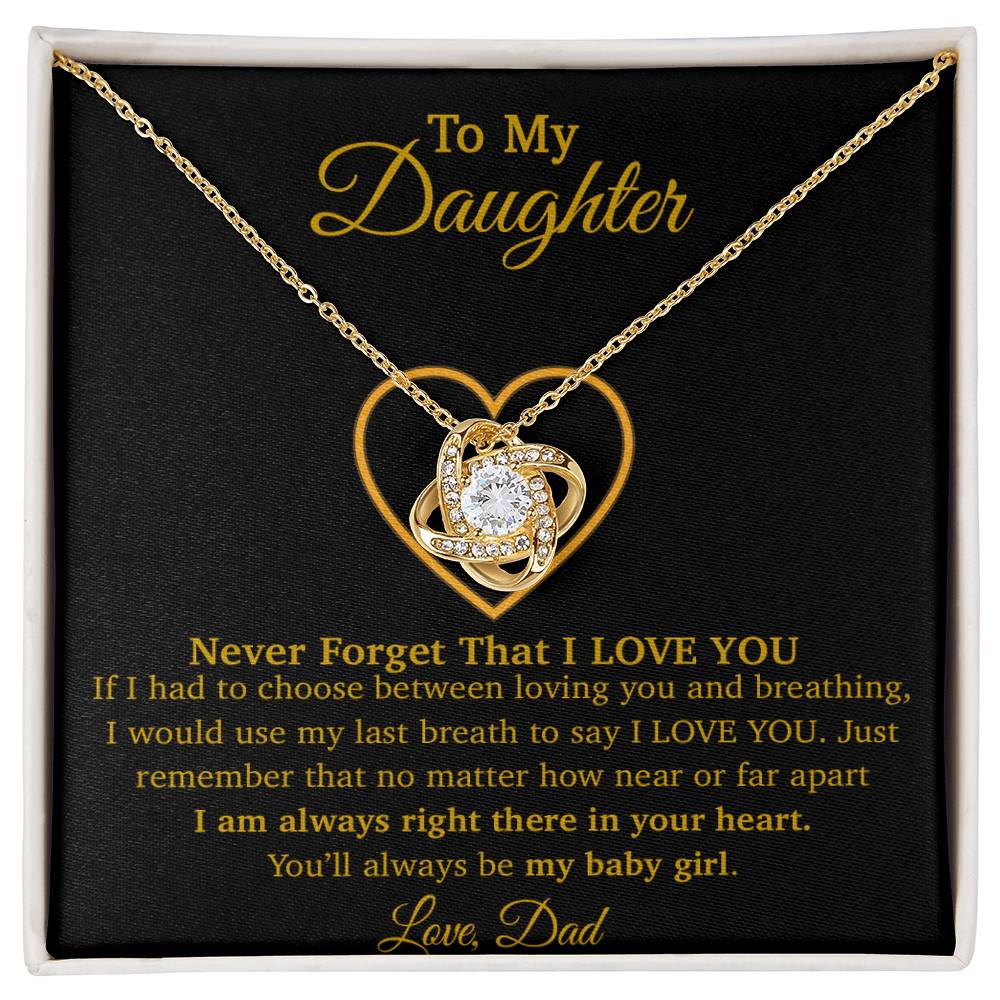 To My Daughter Necklace, Gift For Daughter From Dad, Daughter Father Necklace 8_1_Gold