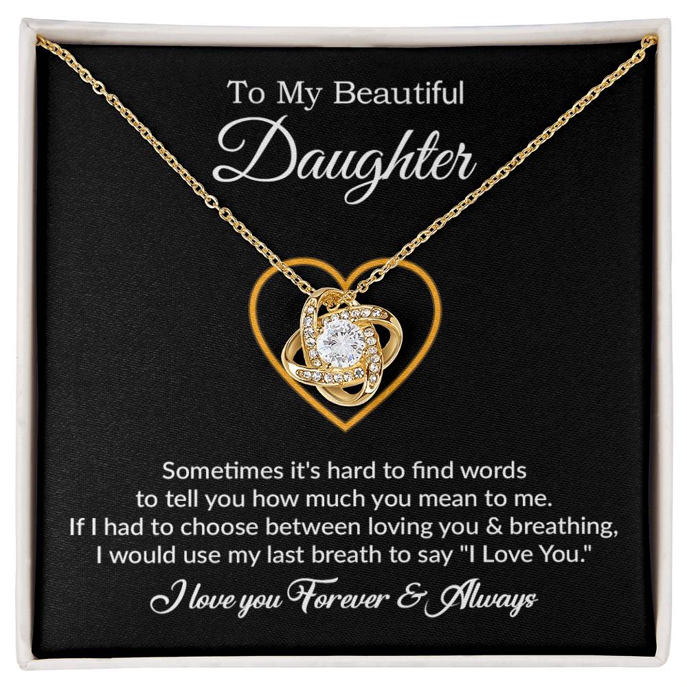To My Daughter Necklace, Gift For Daughter From Dad, Daughter Father Necklace 22_7_Black