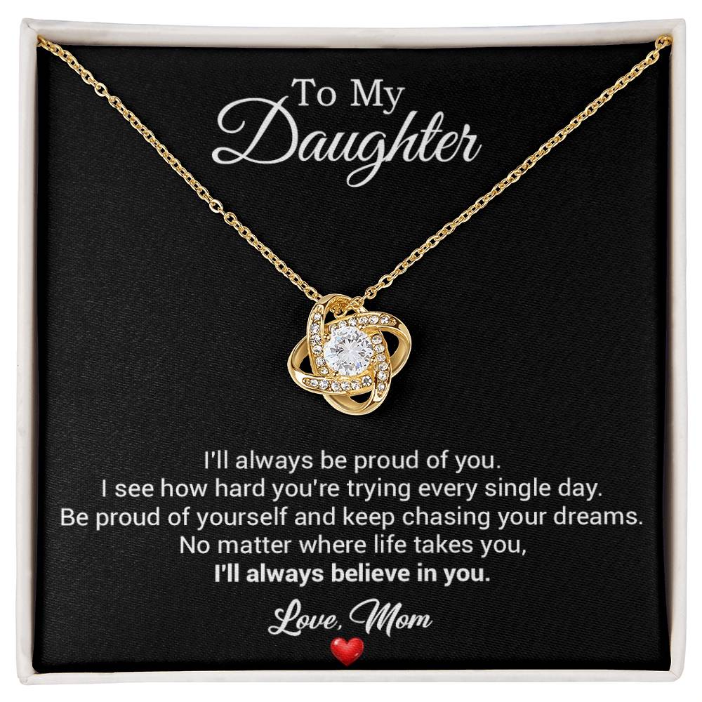 To My Daughter Necklace, Gift For Daughter From Dad, Daughter Father Necklace 2_8_Black