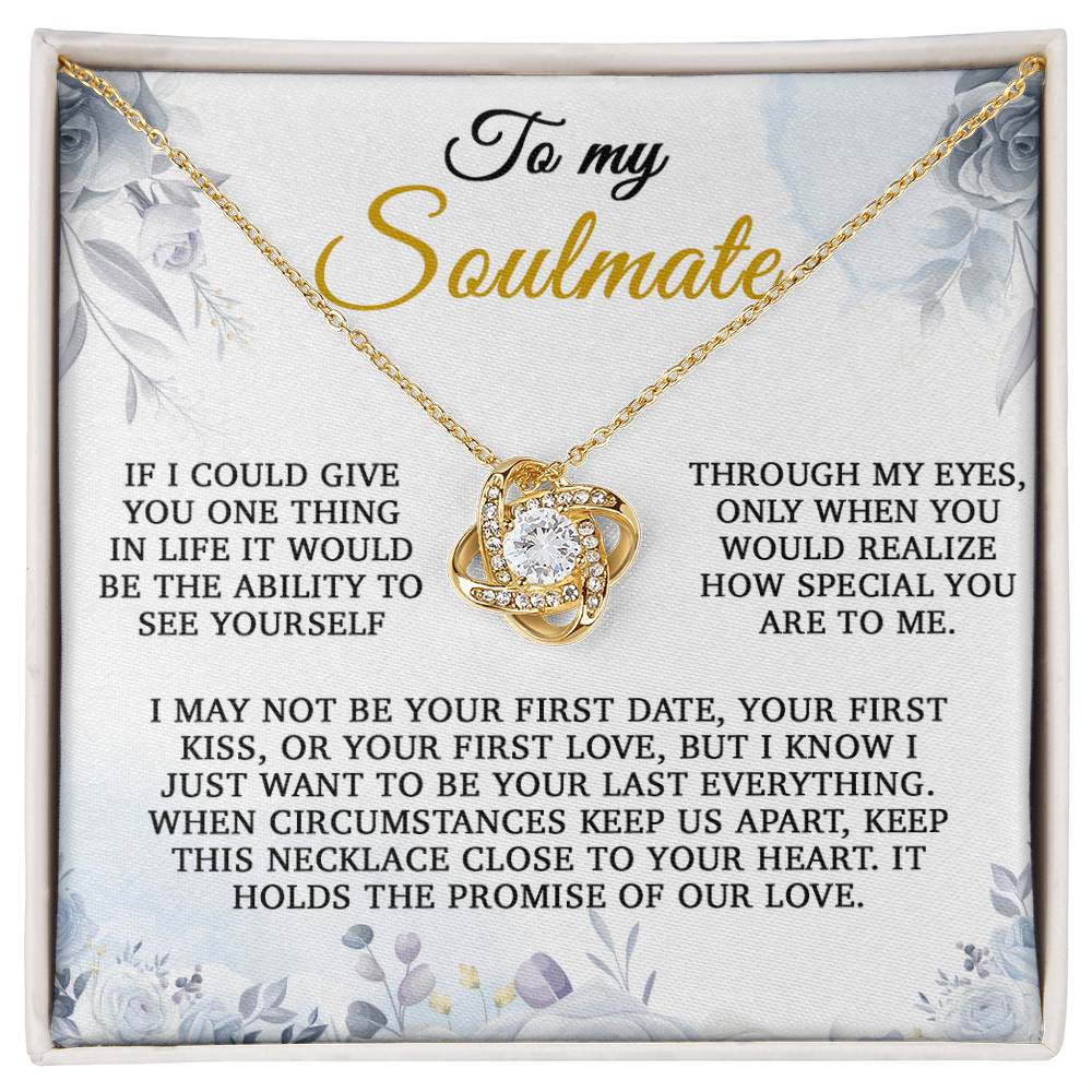 To My Soulmate Gift, Gift for Wife, Girlfriend Necklace, Anniversary Gift, Soulmates Gift