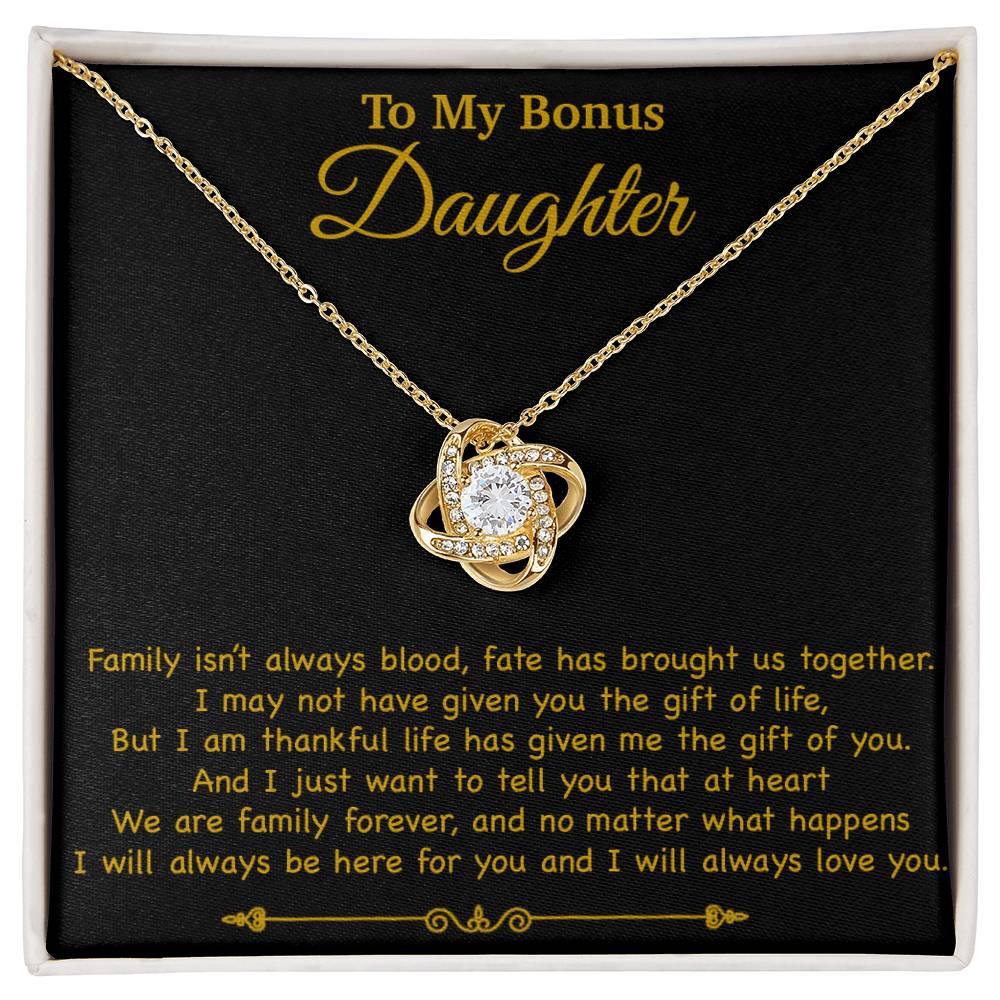 To My Bonus Daughter Necklace, Gift for Bonus Daughter, Step Daughter Birthday 2_11_Gold