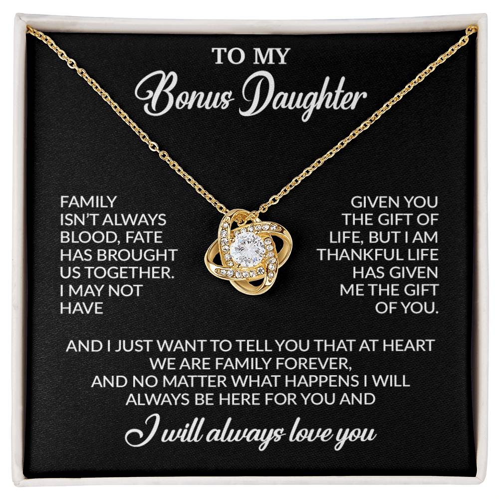To My Bonus Daughter Necklace, Gift for Bonus Daughter, Step Daughter Birthday 26_11_Black