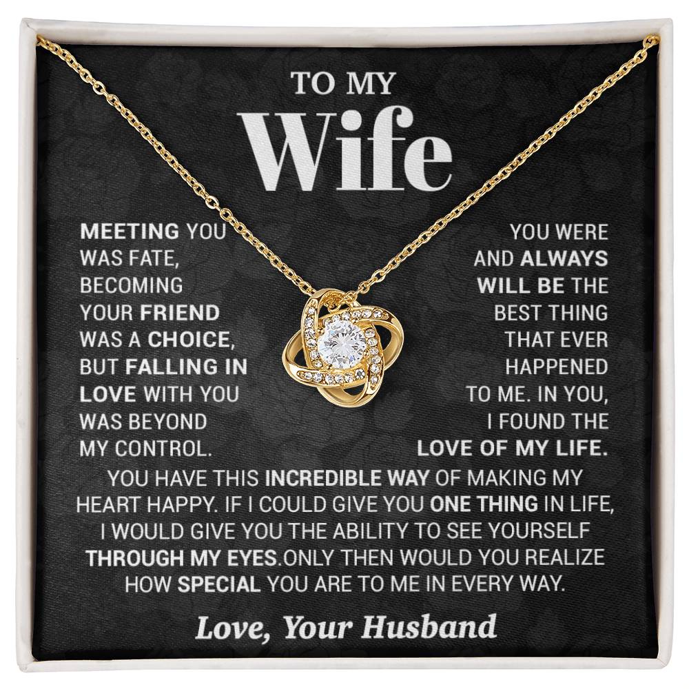 To My Wife Necklace, Meeting You Was Fate Love, Your Husband, Best Necklace