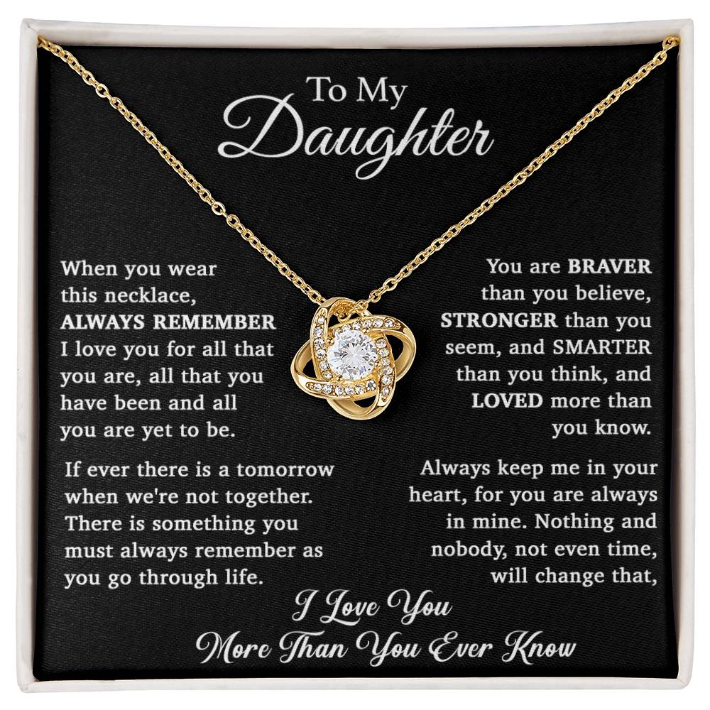 To My Daughter Necklace, Daughter Father Necklace, Daughter Gift From Dad, Mom 15_11_Black
