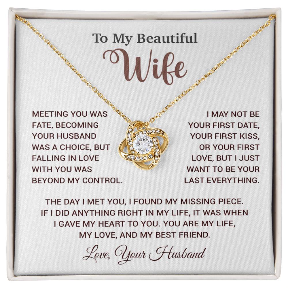 To My Wife Necklace, Wife Gift From Husband, Wife Husband Necklace, Christmas Gift 13_10