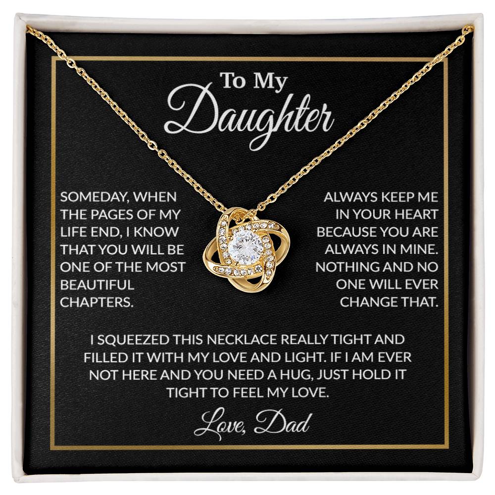To My Daughter Necklace, Gift For Daughter From Dad, Daughter Father Necklace 5_12_Black